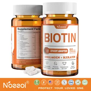 Hair Growth Supplement Biotin 10000mcg with Collagen Keratin | Thicker Hair Skin Glow