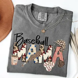 Comfort Colors® Baseball Mama Shirt, Mothers day Gift For Baseball Mom, Gift For Baseball Lover Mom Shirt, Mothers Day Shirt,Baseball Season