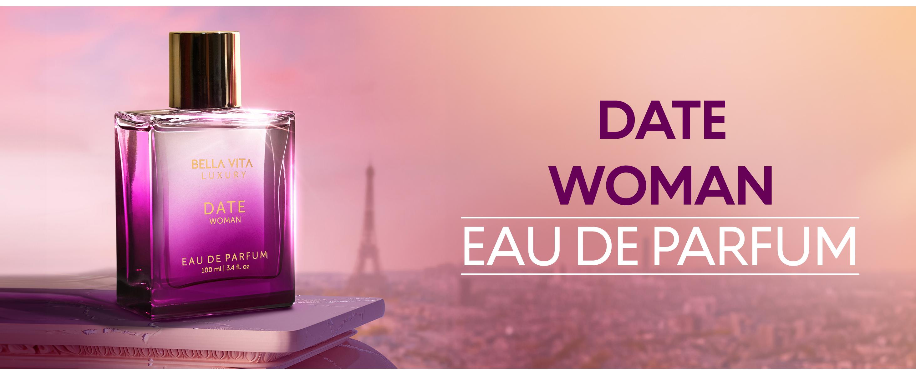 Bellavita Luxury DATE Woman Eau De Parfum 100ML | Romantic Women Perfume | Long Lasting Floral Fruity Fragrance | Perfume for Women | Women Perfume Gift Set | Women’s Day Special Bellavita Luxury DATE Woman Eau De Parfum 100ML | Romantic Women Perfume | Long Lasting Floral Fruity Fragrance | Perfume for Women | Women Perfume Gift Set | Women’s Day Special