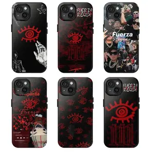 Shockproof Tough Phone Case, Edgy Urban Aesthetic Fuerza Regida Inspired, Premium Protection Custom Mobile Phone Accessories with Rubber & Polycarbonate Resistance for iPhone 11 12 13 14 15 16 17 Pro Max Plus