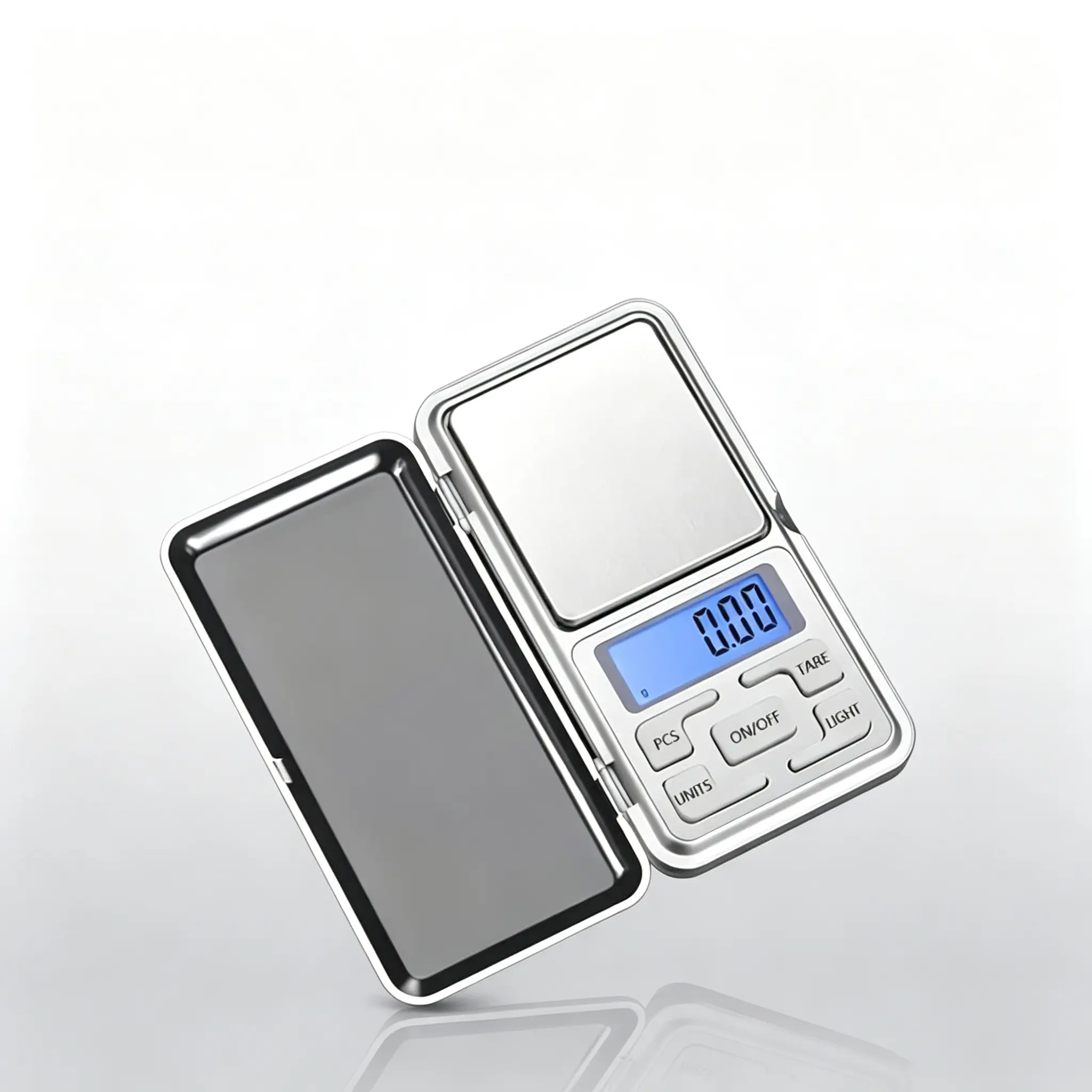 Compact High-Precision Portable Mini Pocket Kitchen Scale, 0.01g Jewelry Scale with Blue-Backlit LCD Screen, Tare Function, Unit Conversion for Gold, Coffee, Travel Use