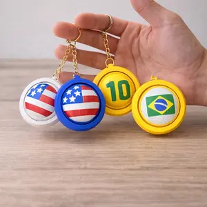 Football World Cup Flag Keychain-Country Flag Keyring for Soccer Fans