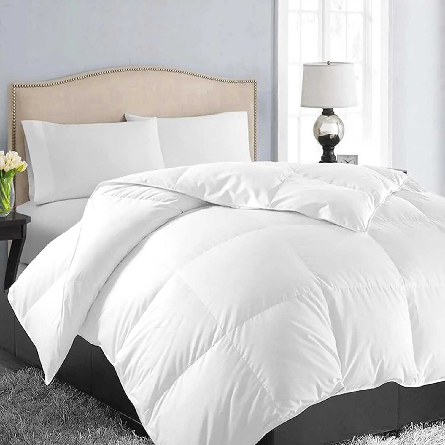 EASELAND All-Season Down Alternative Duvet Insert Set - Soft, Durable Quilted Box Bedding, Multi-Size (Twin, Queen, Oversized King, California King), Corner Tabs, Lightweight, OEKO-TEX Certified, Machine Washable, Vacuum-Packed Ship