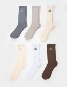 ADIDAS Originals Trefoil 6 Pack Mens Crew Socks