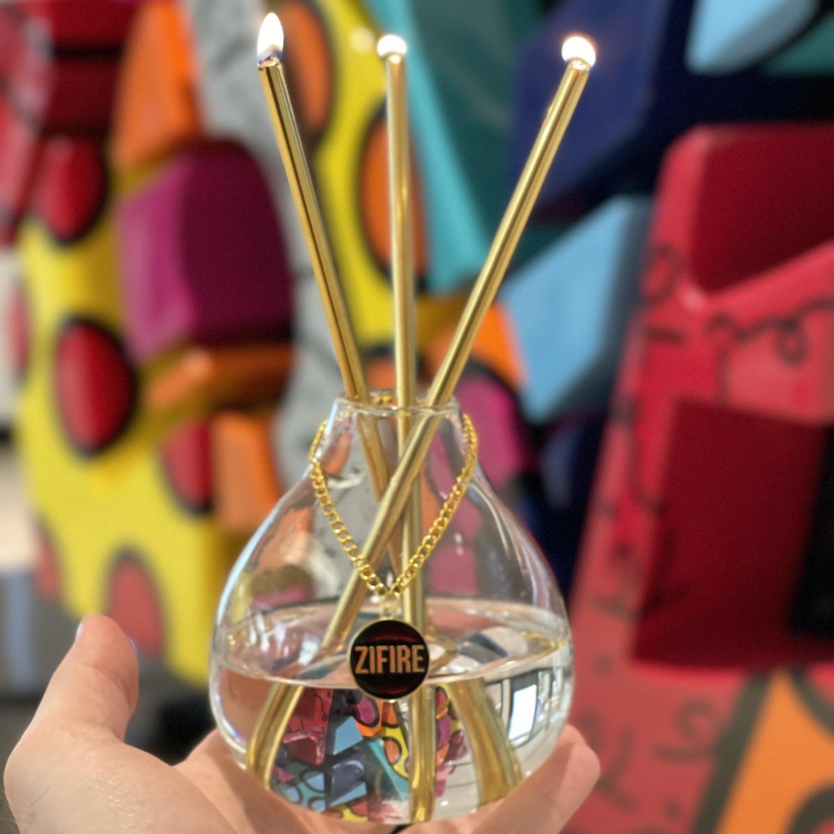 Unique Candle, Gold Candle, Crystal Clear Candles for Gift, No Aroma Oil Candles, Eternal Unscented Candle, Smokless Smokles Candle, 36 Hours Sleep-helping Gift for Birthday, Bedroom Vibes, Stainless Steel Wicks, Witchcraft Burner, Glass and Tubes