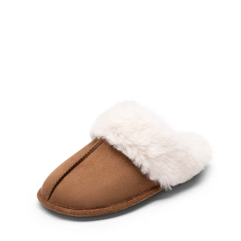 Dream Pairs Women's Plush Cross-Band Open-Toe Indoor Slippers, Warm Footwear with Soft Cushioning for Casual Home Wear, Slippers For Women, Open-Toe Slipper