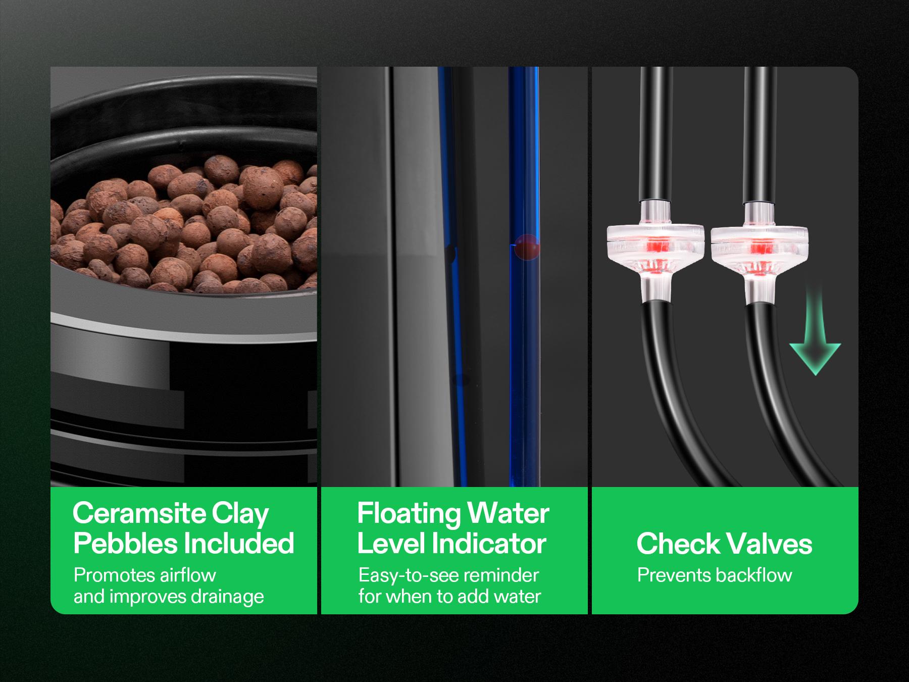 VIVOSUN DWC Hydroponics Grow System with Top Drip Kit, 5-Gallon Deep Water Culture, Recirculating Drip Garden System with Multi-Purpose Air Hose, Air Pump, and Air Stone (2 Buckets + Top Drip Kit)