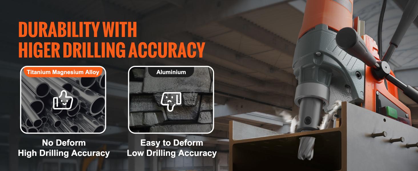 VEVOR Magnetic Drill, Various specifications, 1450W Boring Diameter, Portable Electric Mag Drill Press, with Variable Speed, Drilling Machine for any Surface Home Improvement Industry Railway