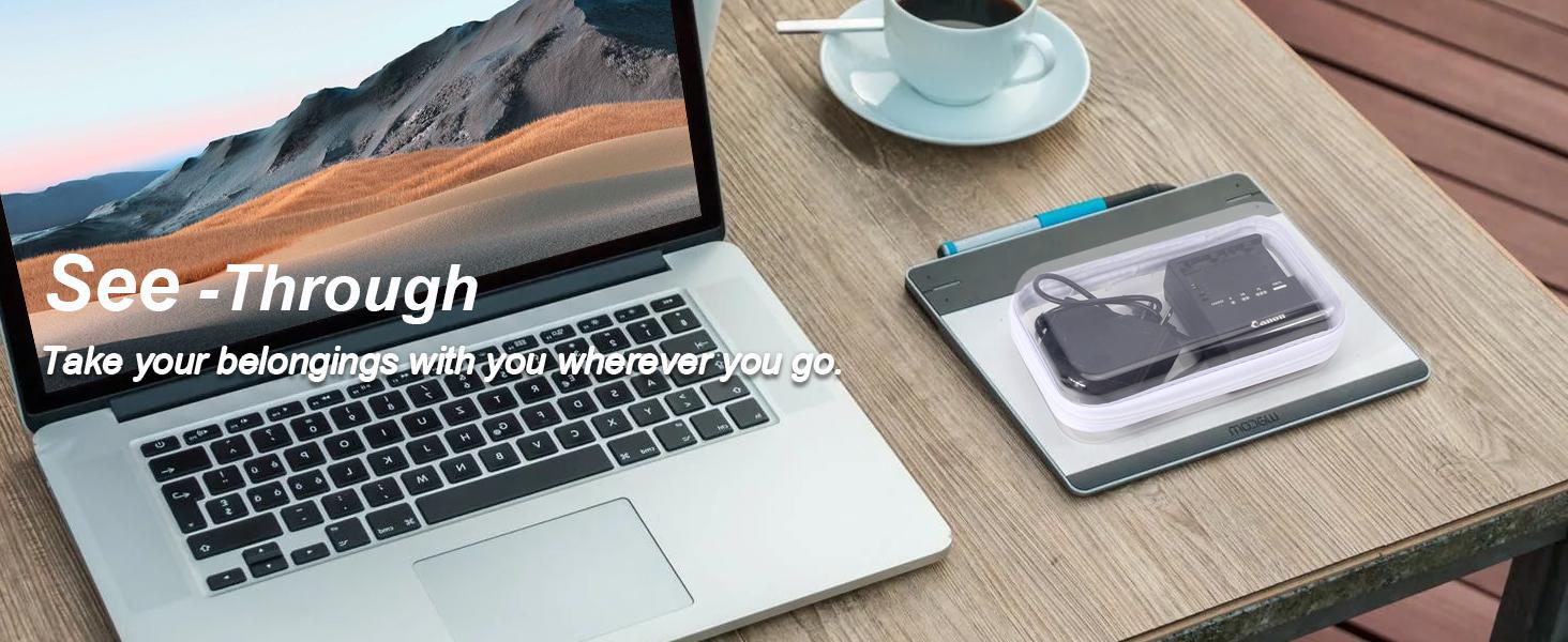 6 Pcs Clear Hard Zipper Case Hard Plastic Zipper Pouches Transparent Makeup Bag Pencil Pouches for Travel Snacks Christmas Trinket Storage Organizer Box(Clear,Three Sizes)