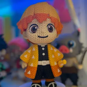 Zenitsu agatsuma Figure 8” Crochet-Style zenitsu | Demon Slayer Inspired