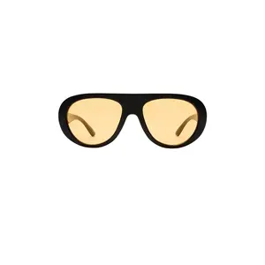 AIRE Satellite Sunglasses in Black & Amber Tint