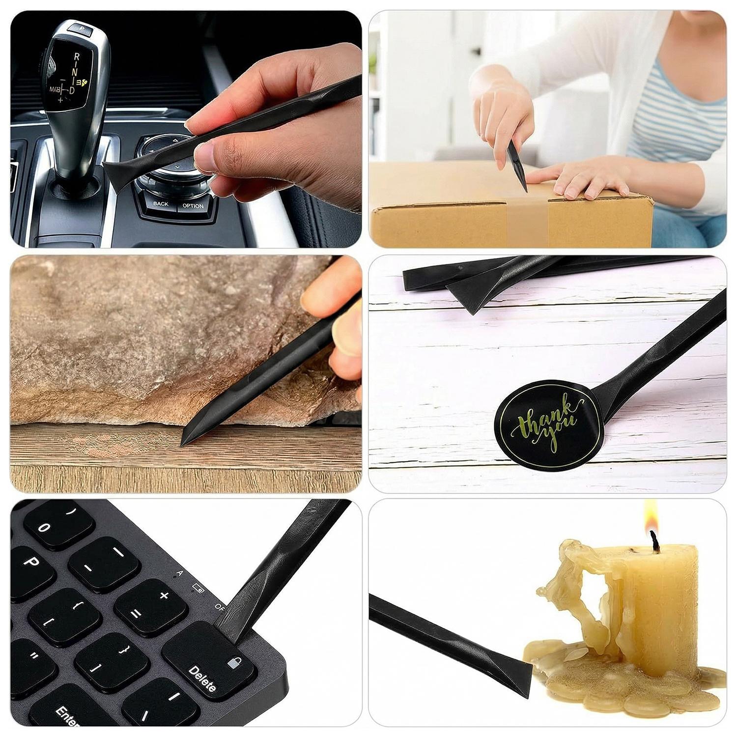 6 PCS Car Detailing Pick Set, Automotive Crevice Cleaning Tool Set, Carbon Fiber Plastic Scraper Tool Non-scratch, Interior and Exterior Use, Black 6 PCS Car Detailing Pick Set, Automotive Crevice Cleaning Tool Set, Carbon Fiber Plastic Scraper Tool Non-scratch, Interior and Exterior Use, Black