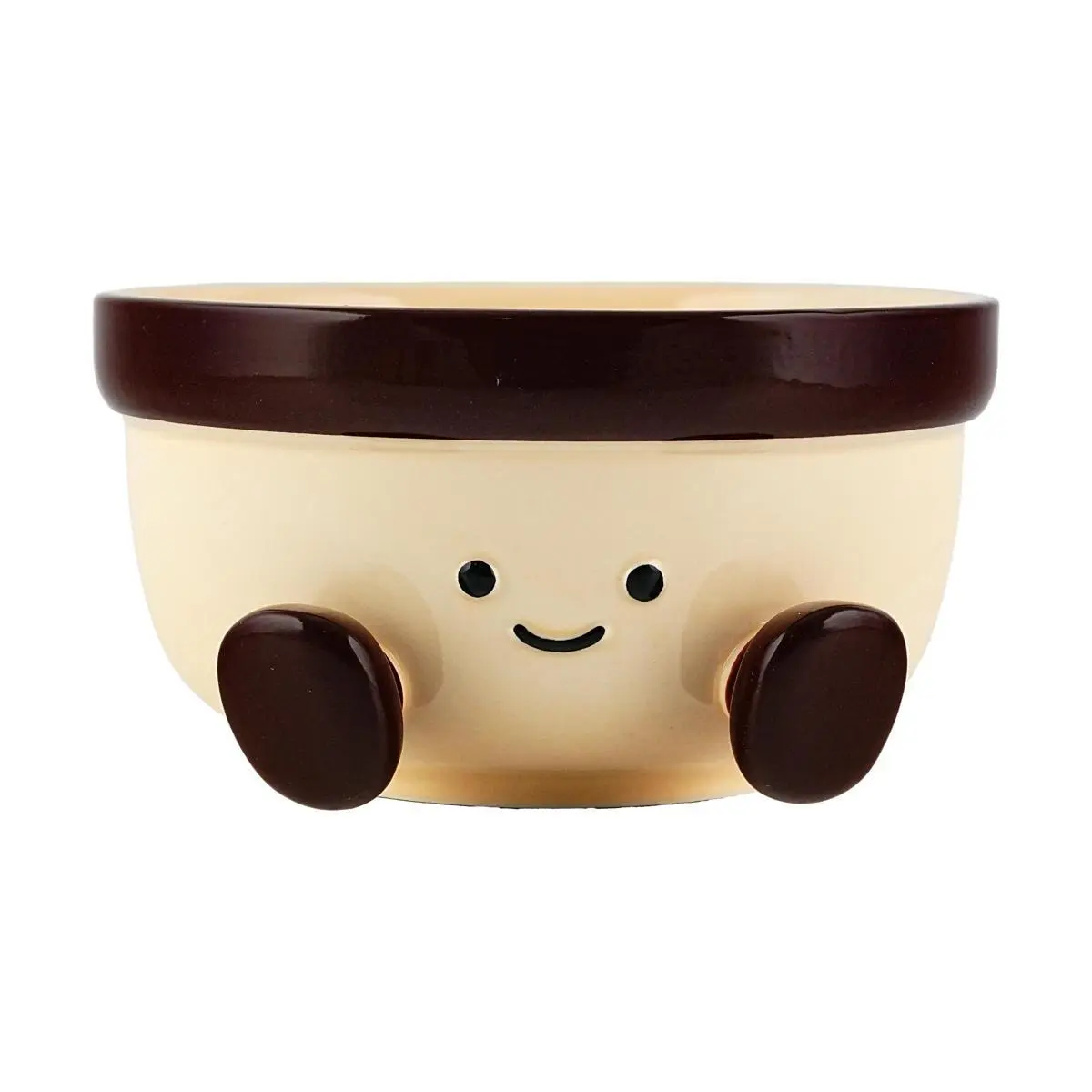 Kawashimaya Cute Cocoa Bean Series Ceramic Bowl - 15.5x8cm, Adorable Tableware for Kids & Adults Kawashimaya Cute Cocoa Bean Series Ceramic Bowl - 15.5x8cm, Adorable Tableware for Kids & Adults