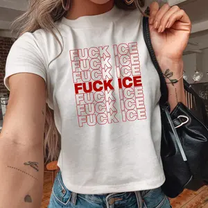 [Sale Up To 50%] Abolish ICE Baby Tee, Fuck ICE Crop Top, Chinga la Migra Women's Tee, LA Ice Protest, Foxtrot Delta Tango, Resistance Shirt, Social Justice