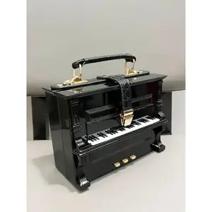 Women's Cute Piano Design Handbag, Trendy Novelty Creative Handbag, Fashionable Handbag for Banquet & Party & Daily Use for Women & Girls, Purse