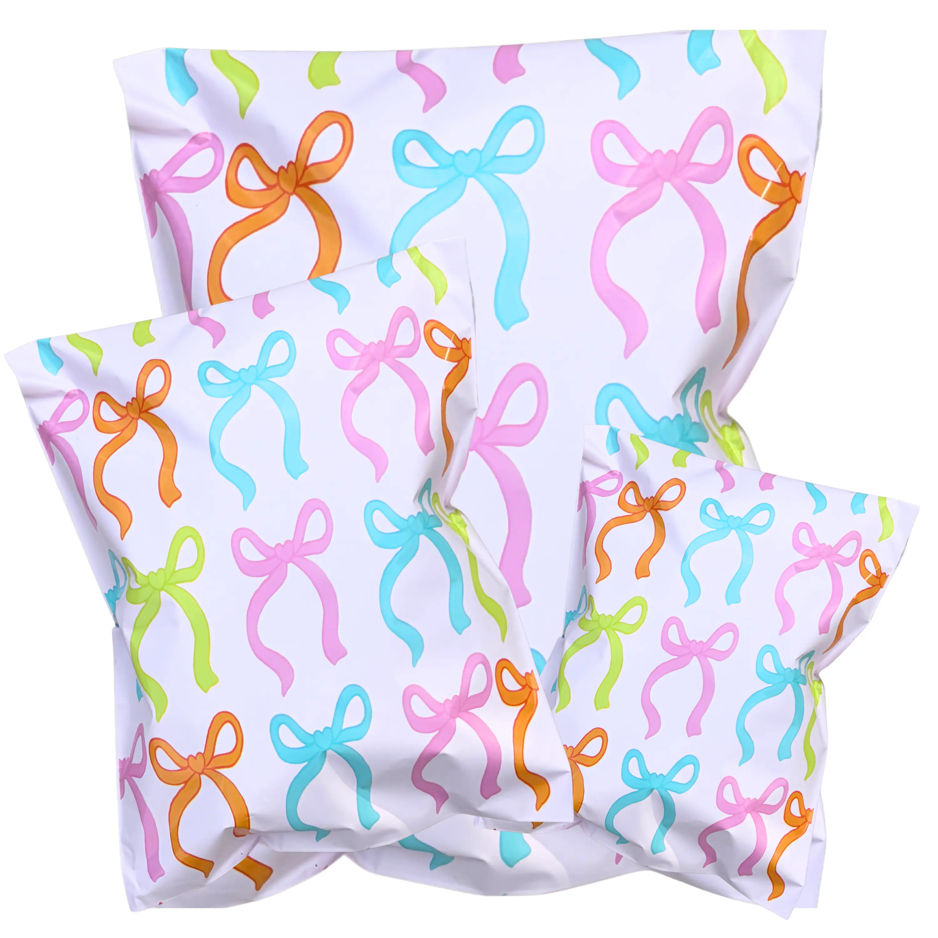 Lovely Bows Poly Mailers | Self-Sealing, Waterproof & Tear-Resistant Envelopes | Bulk Packs of 25, 50, 100 | Sizes 6x9, 10x13 & 14.5x19 for Boutique Shipping