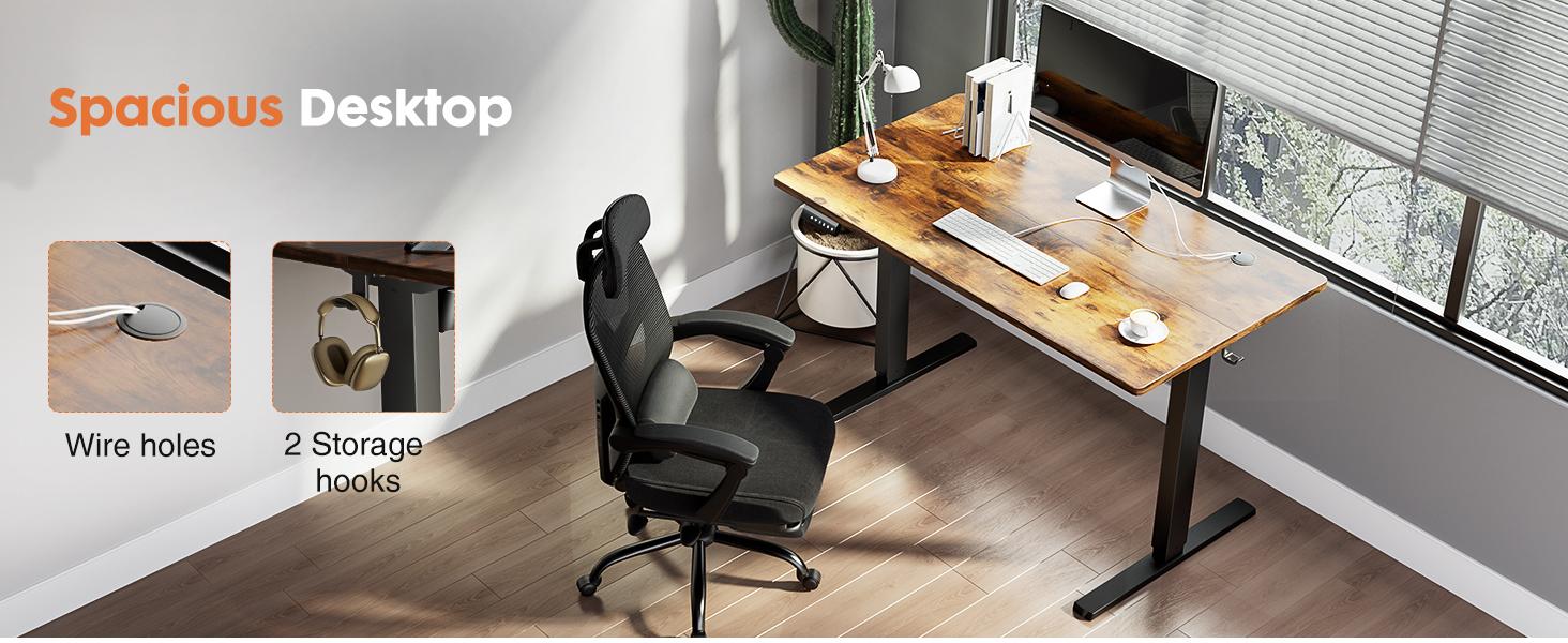 Electric Height Adjustable Standing Desk ,Modern Adjust table Sit to Stand Desk Computer Ergonomic Computer Workstation Gifts