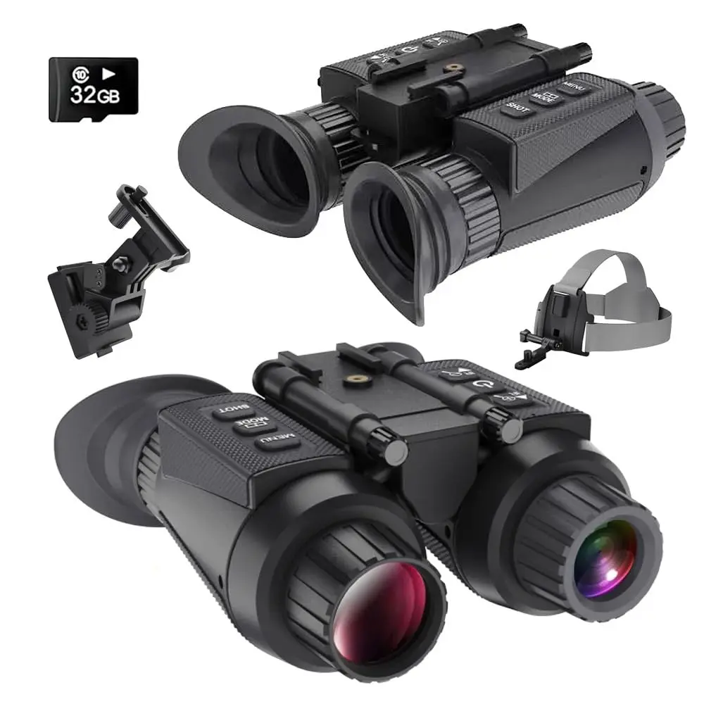 Night Vision Goggles, Military Tactical NV8300 Head Mounted 3D 36MP 4K Night Vision Binoculars, 8X Digital 7 Infrared Hunting Telescope for Outdoor Activities