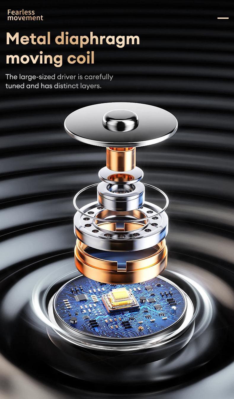 PAXA T26 Pro OWS Wireless Bluetooth Earbuds with Call Noise Canceling Mic for Music & Phone Calls, Sport Headsets, Purple - Audio