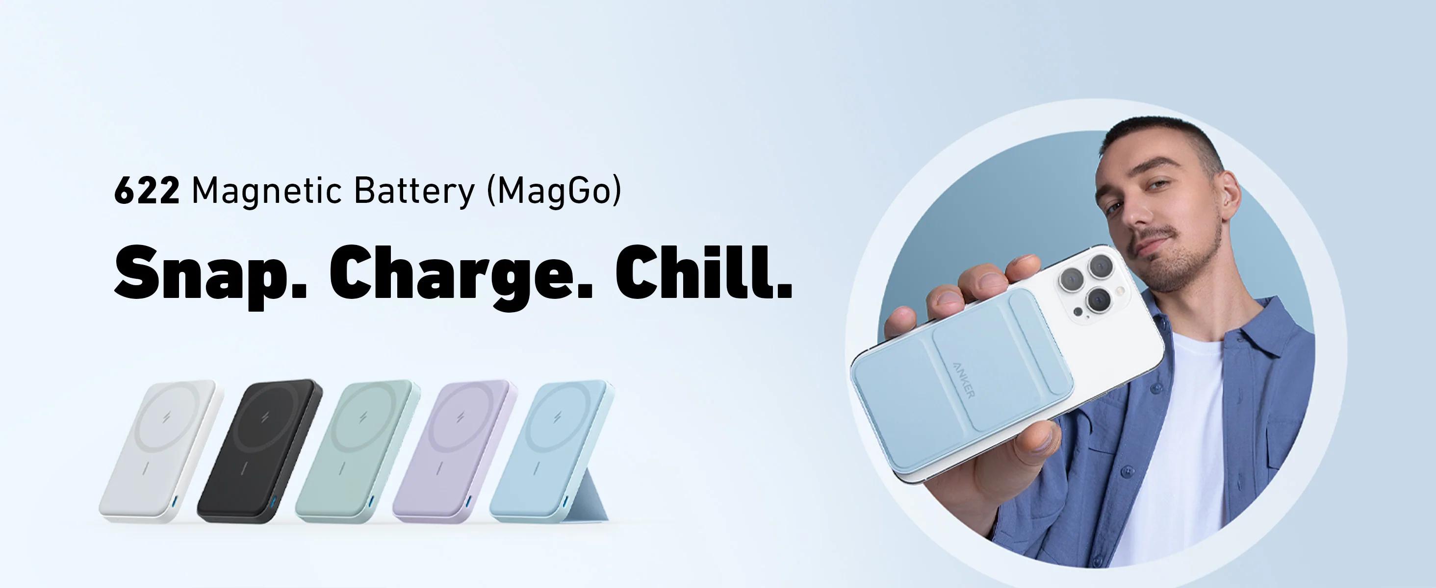 Anker Magnetic Power Bank, Built-In Foldable Stand, USB-C Port on the Side, 5,000mAh Capacity, Perfectly Compatible with iPhone 17/16/15/14/13 Series Anker Magnetic Power Bank, Built-In Foldable Stand, USB-C Port on the Side, 5,000mAh Capacity, Perfectly Compatible with iPhone 17/16/15/14/13 Series