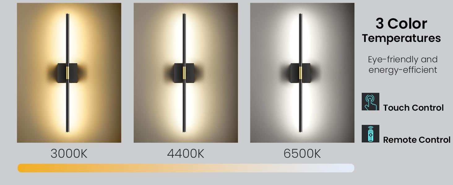 【Non-Removable Battery】Battery Operated Wall Lights Set of Two, Non-Removable Battery, 10000mAH Rechargeable Wall Lamps with Remote Control, Dimmable Black Gold LED Wireless Wall Sconces for Bedroom, Living Room, Hallway, Dining Room, 360° Rotate 3CCT
