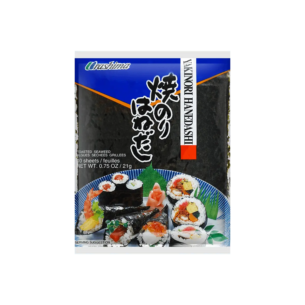 Takaokaya Japanese Roasted Seaweed Nori Sheets for Sushi Rolls - 21g Pack, Premium Quality