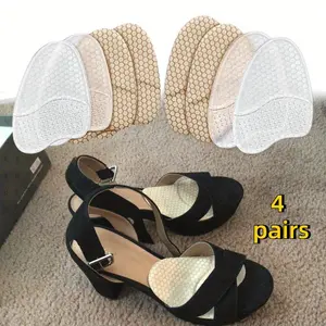 4 Pairs Women's Metatarsal Cushions, Sweep-Absorbing Foot Insoles for Sandals & High Heels - Invisible Half Pad Design with Anti Slip Wear Resistance and Breathable Comfort Fit Suitable to All Shoe Types Unisex winter women casual sole protectors magnetic