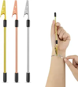 3 PCS Bracelet Helper Tool - Fastening Helper for Watch, Necklace & Zipper Clasps - Gold, Silver & Rose Gold Metal Jewelry Clasp Hooking Ties