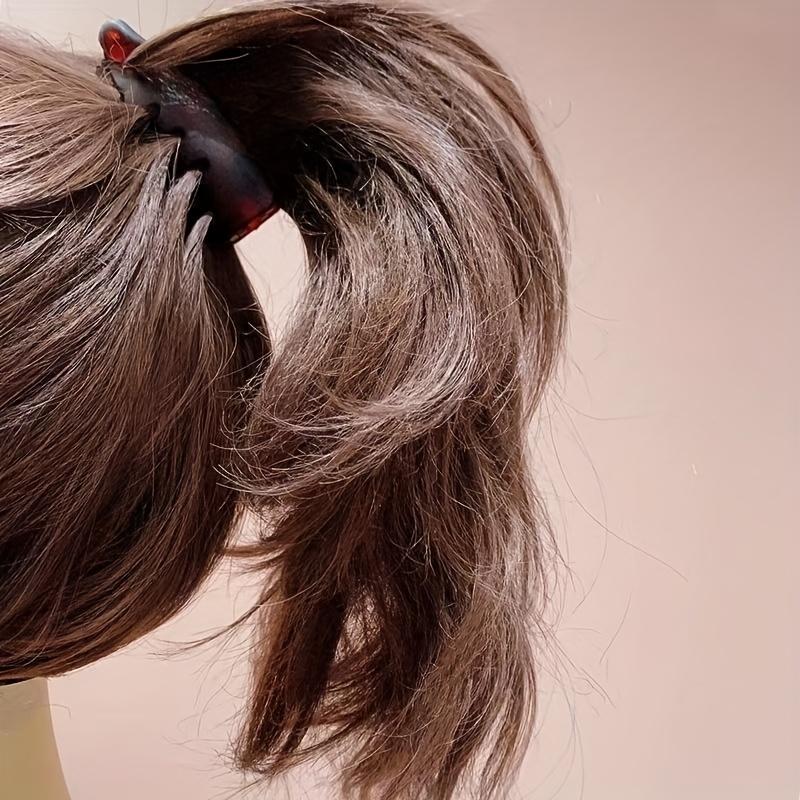 Amber and Black Leopard Print Vintage Oval Non-Slip Banana Hair Clips for Women 4 Single Suitable for Secure Ponytails, Bun Hairstyles, and Curly Hair Styles