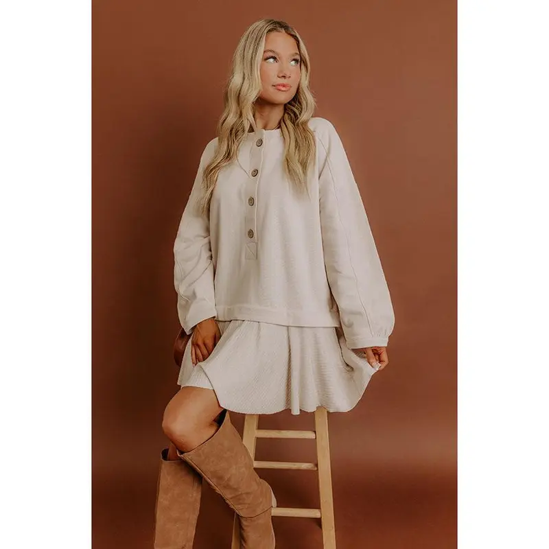 wildest dreams flare sleeve mini dress in cream - TikTok Shop