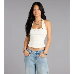 Level Up Halter Crop Top