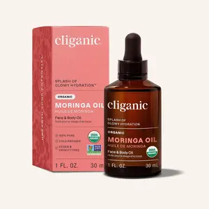 Cliganic Organic Moringa Oil Cosmetic Body Care - Hydrating Moisturizer - Comfort Moisture Moisturizing Skin Care [Packaging May Vary]