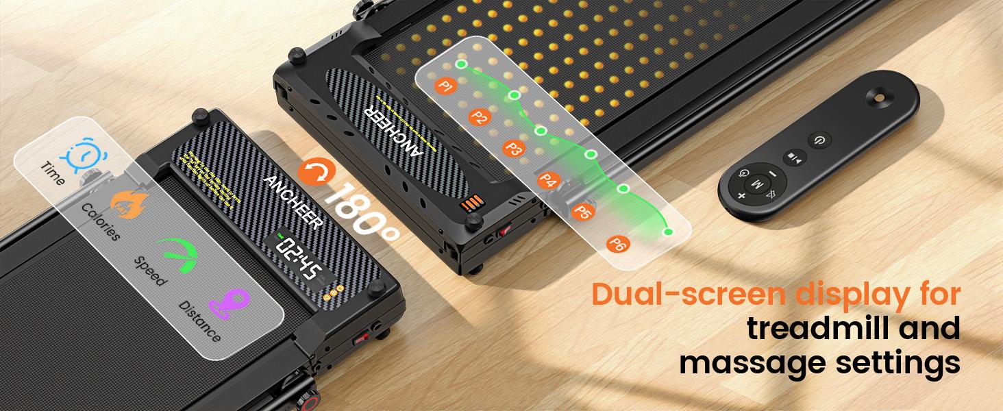 【New Year Special】Home/Office Treadmill, Under-Desk Walker, LED Display, 300 lbs Weight Capacity, Multi-Function Fitness Station