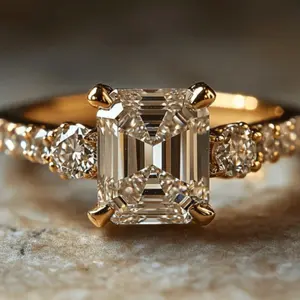 This elegant 14k gold-plated ring features a princess-cut Cubic Zirconia stone, making it suitable as a wedding or engagement ring for women, for everyday wear, parties, or as a gift