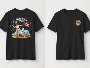 Here for the Benito Bowl T-Shirt | Puerto Rican Flag, Trophy Graphic