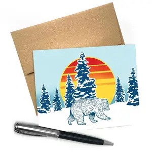 Winter Bear Greeting Card