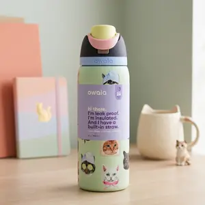 Owala 32oz FreeSip Water Bottle Cat Collage Catwala Urban Outfitters Exclusive Stainless Steel Insulated Tumbler