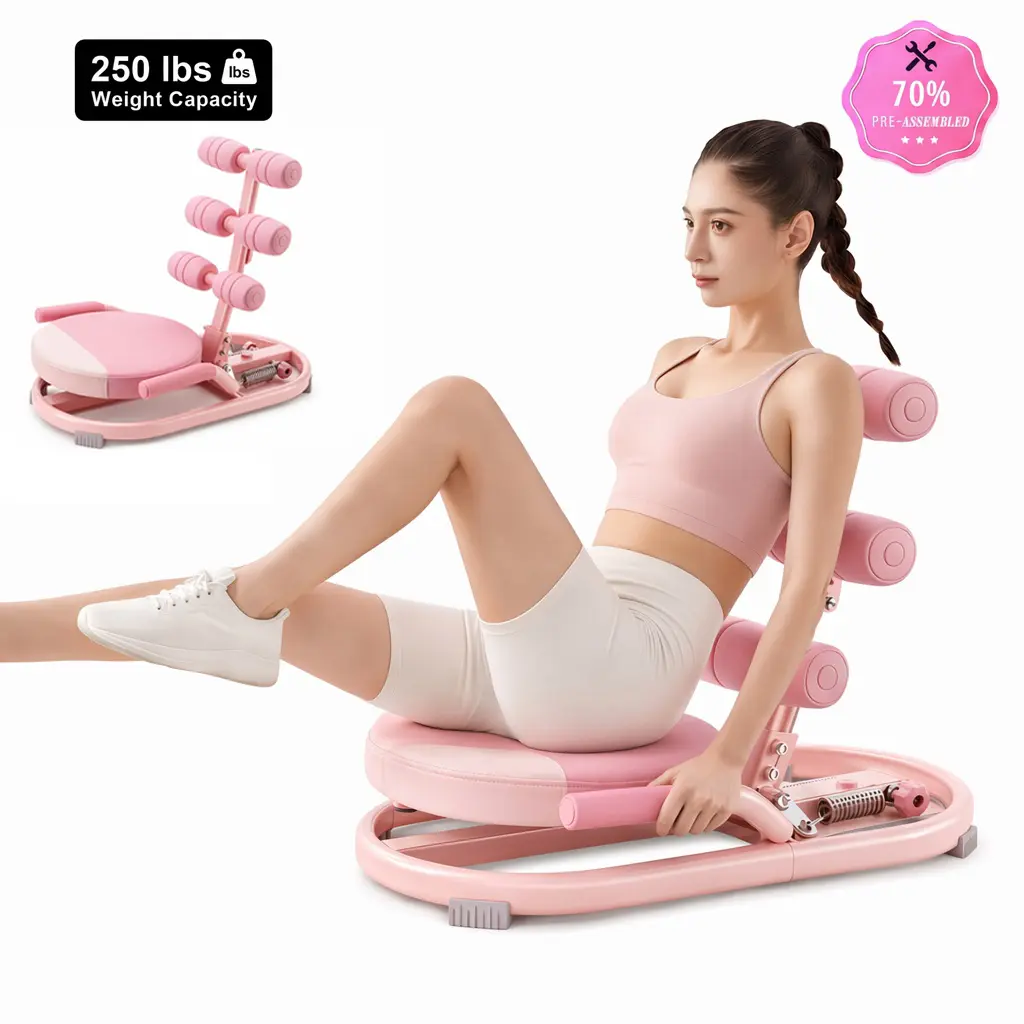 Ab Machine - At Home Gym Equipment with Spring Design, Leg Lift Function, Waist Twist Function, Silent Anti-Slip Base, Foldable for Home Fitness Training tiktokshopbacktoschool