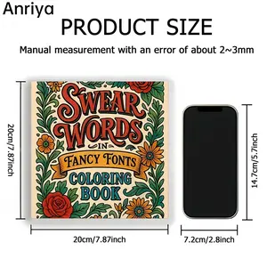 1 Exquisite Font Coloring Book with 24 Vibrant Pages - Elegant Cursive Letters and Floral Designs, Softcover Art Activity Book for Adults & Teens, Creative Gift for Easter, Christmas, Valentine'S Day - Relaxing Adult Coloring Pages Featuring Intrica