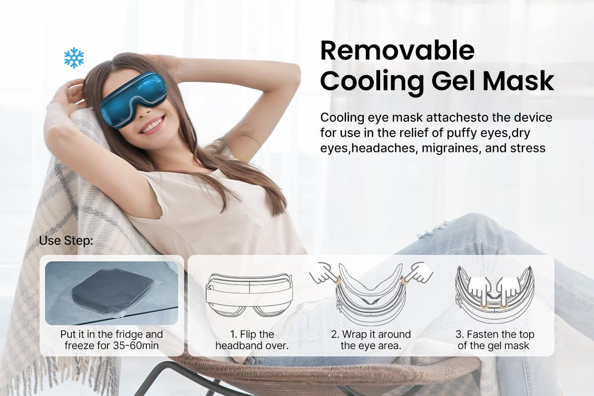 RENPHO Gift Bundle Eyeris 3 Eye Massager with Heat and Cooling & Back Heating Pad, Spring Glow Up Relaxation for Eye and Back, Birthday Gifts for Women Men Family Gift Choice for Man Women