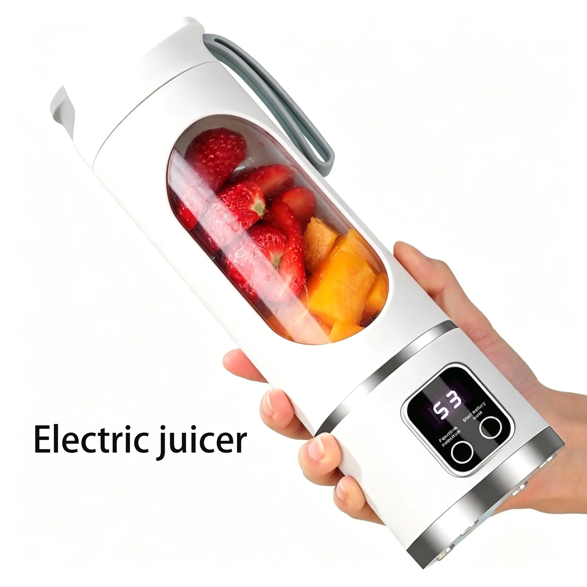 【Summer Sale Deals】 Portable 15.22 Oz USB Rechargeable Personal Blender with LED Display, Durable Abs Material, Perfect for Smoothies & Juices, Home Kitchen Essential,home essentials