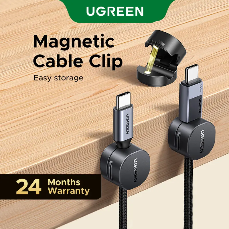 UGREEN 3 Pack Magnetic Cable Clips,Cord Holder, Under Desk Cable Management, Adhesive Wire Holder Cord Organizer for Home Office Desk Phone Car Wall Desktop Nightstand Work Accessories,September Restock,Summer Sale tiktokshopbacktoschool