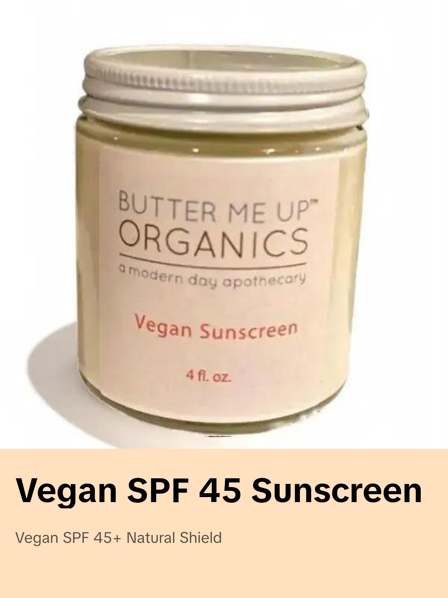 VEGAN Sunscreen / SPF 45 / Eco Friendly Sun Protection / Mineral Sunscreen / Non-toxic sunblock