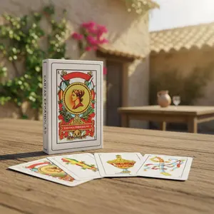 Original Spanish Playing Cards Games,Barajas Españolas Originales,Briscas Cards Puerto Rico Spanish Deck of Cards,Baraja Cartas Españolas Mexicana,Mexican Playing Card PVC Waterproof
