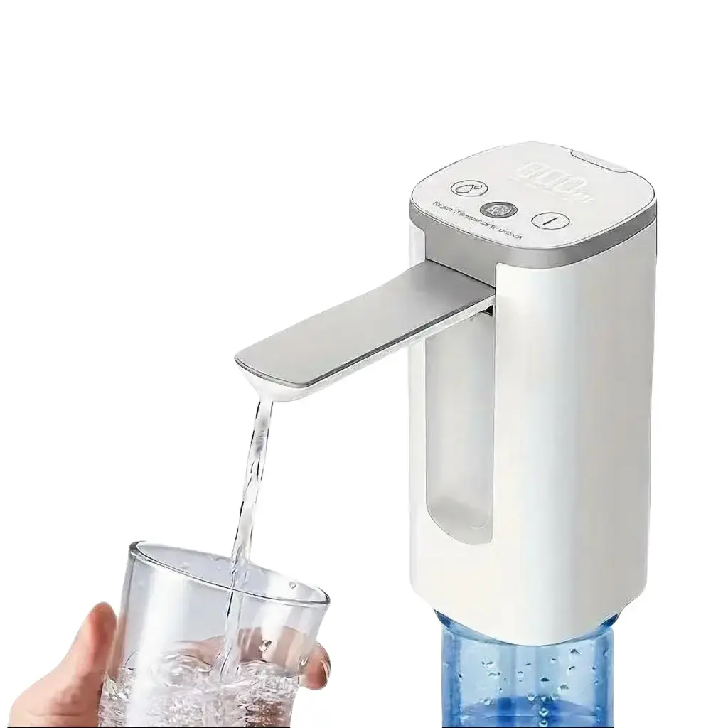 Portable Smart Rechargeable Electric Water Jug Dispenser (Single Unit) - Built-in Li-ion Battery, Digital Display, 3-5 Gal Fit, Travel-Friendly Automatic Water Cooler for Home-Office