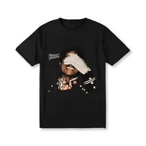 Mens Graphic Tees, 180G Cotton, Oversized Mens tshirt, Designer Crewneck, Michael Jackson Shirt, Summer Fathersdaygift, Fabric Menswear Streetwear