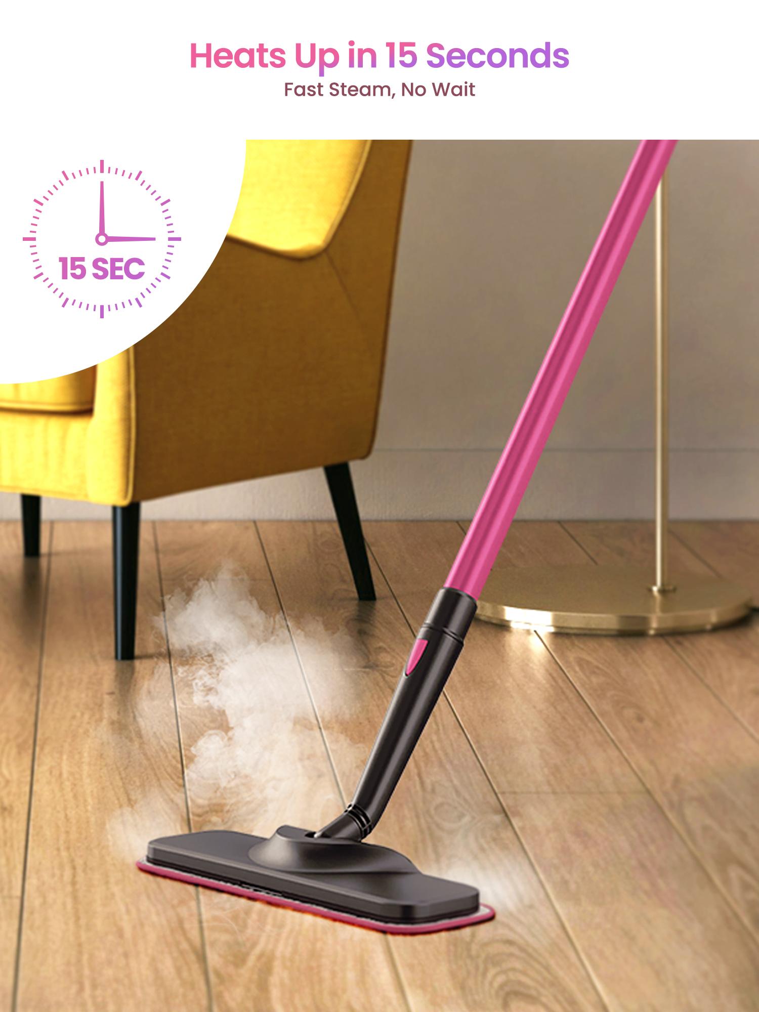Schenley 18-in-1 Steam Mop with Detachable Handheld Steamer for Walls, Grouts, Hard Floors, Tiles, includes Multi-purpose Accessories, Washable Microfiber Pads and Disposable Pads
