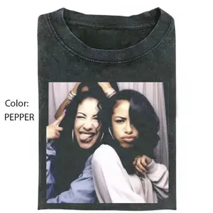 Vintage 90s Legends Graphic Tee – Aaliyah Selena Shirt – Retro Hip Hop – R&B T-Shirt – Unisex Streetwear, Music Lover Gift