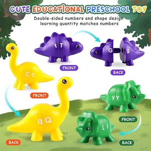 Toddler abc letter 26 Dinosaur Toys Alphabet Letter Learning Toys for Toddlers 1-5, Preschool Montessori Educational Language Tool, Kids Learning Cards, Toddler ABC Letter Learn Letter, Educational Tool Skill Building,School Education,learn letter,skill b