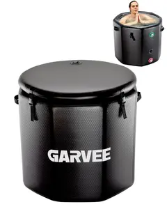 Ice Bath Tub for Athletes, Compatible With Water Chillers, 155 gal Inflatable Cold Plunge Tub With Insulated Lid, Portable Cold Water Therapy Plunge Tub Ice Pod for Recovery